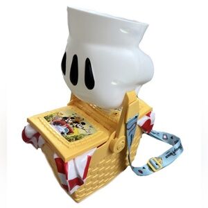 Disney Parks Mickey Minnie Perfect Picnic Basket Popcorn Bucket Runaway Railway